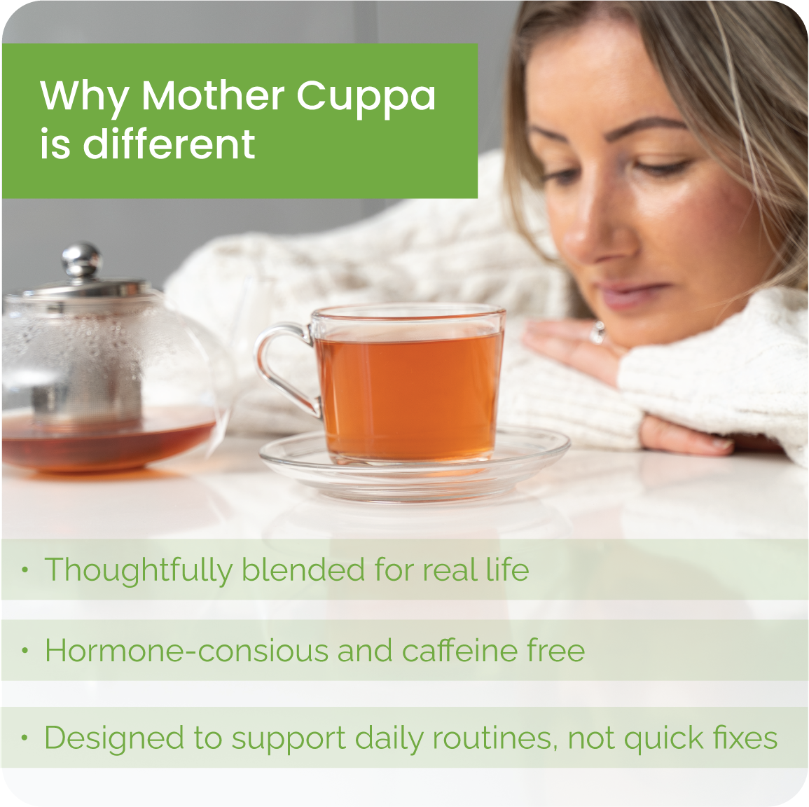 Cuffa Tea Buy Online Relaxing herbal tea for Women at Mother Cuppa Tea