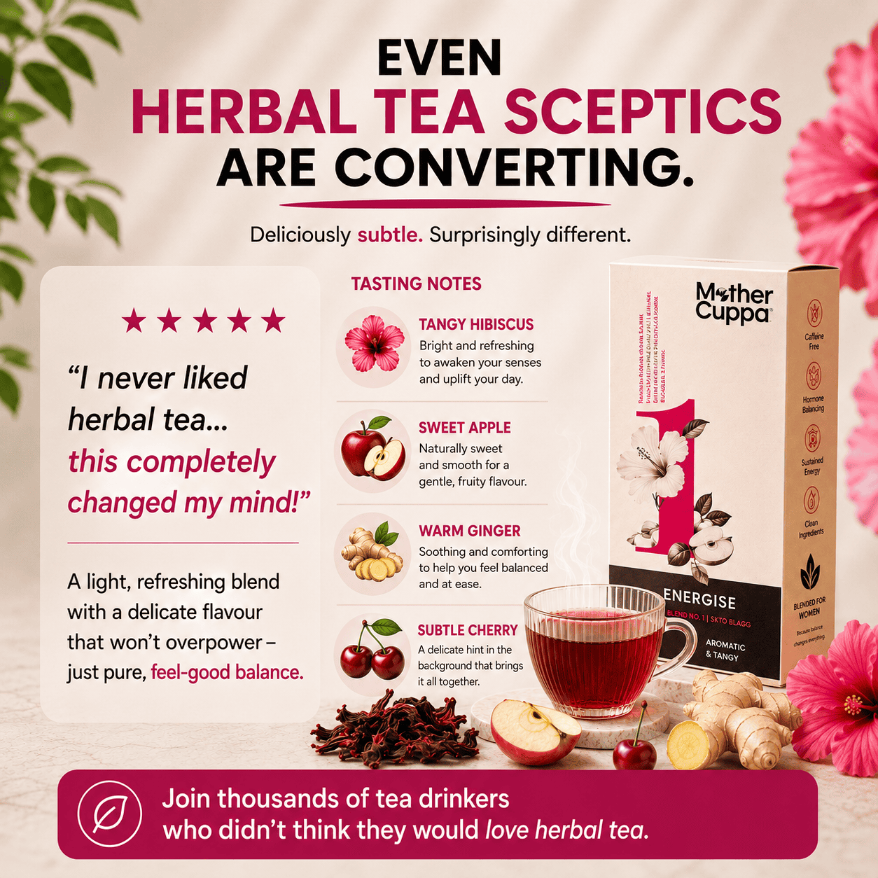 Cuffa Tea Buy Energising Herbal Tea for Women | Mother Cuppa Tea