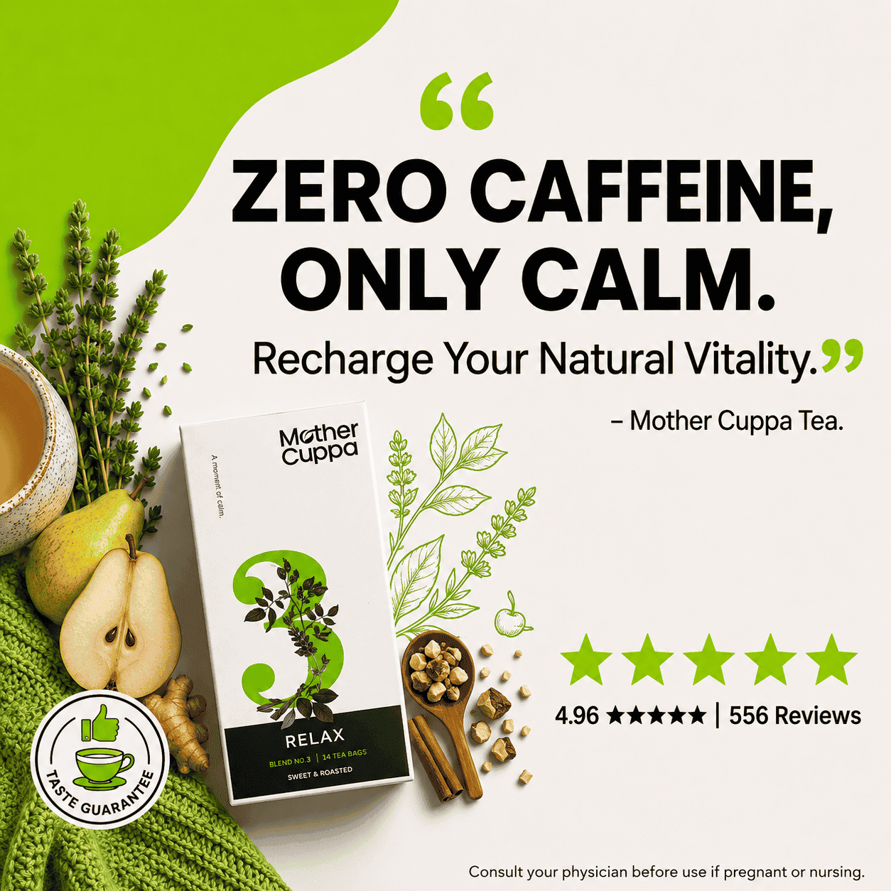 Cuffa Tea Buy Online Relaxing herbal tea for Women at Mother Cuppa Tea