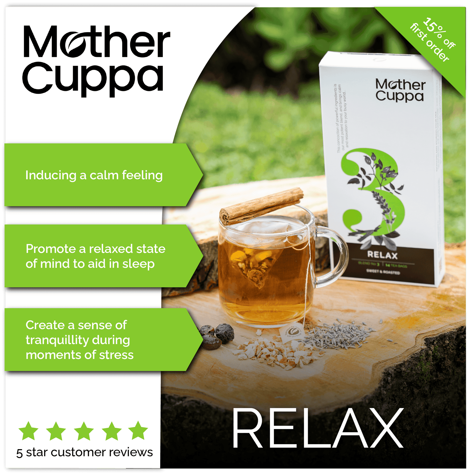 Cuffa Tea Buy Online Relaxing herbal tea for Women at Mother Cuppa Tea